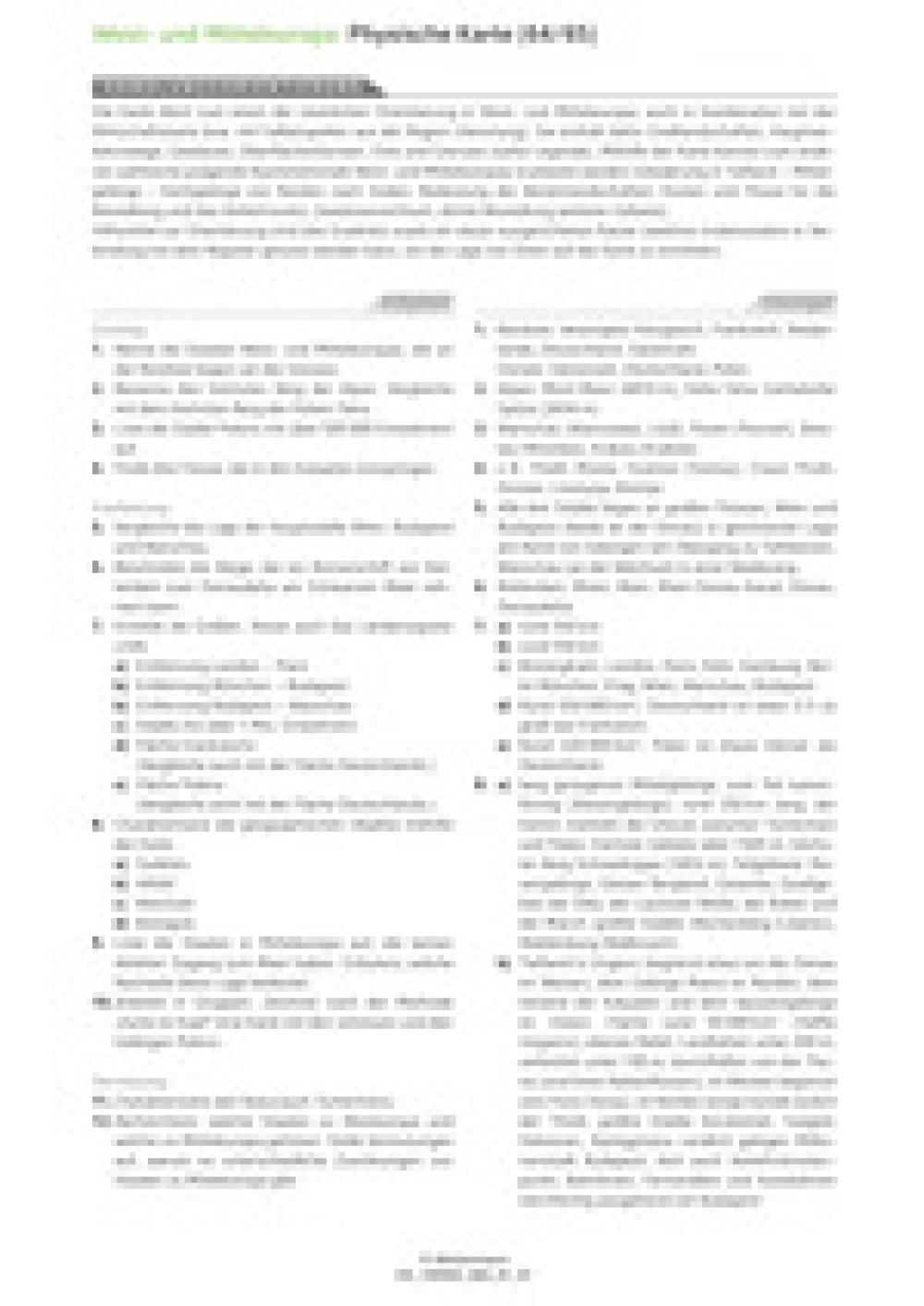 West- und Mitteleuropa - Physische Karte