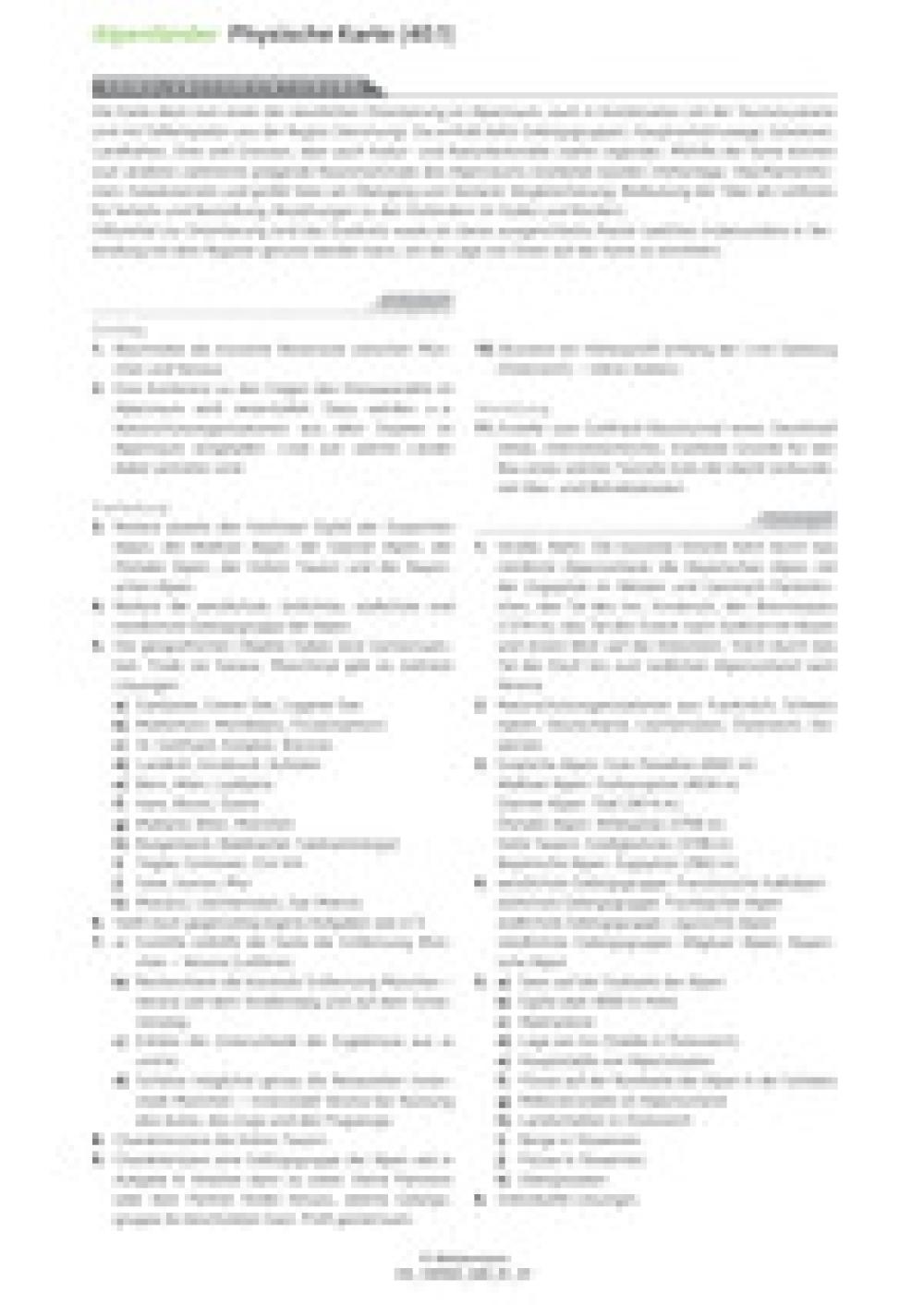 Alpenländer - Physische Karte