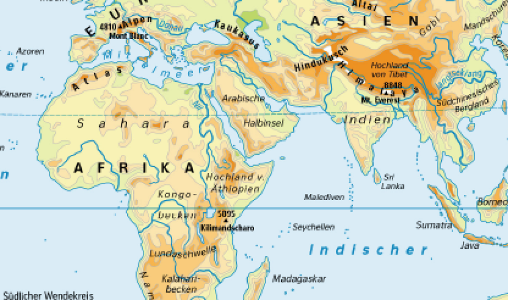 Erde – Topographie
