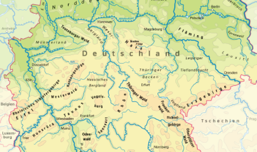Deutschland – Topographie