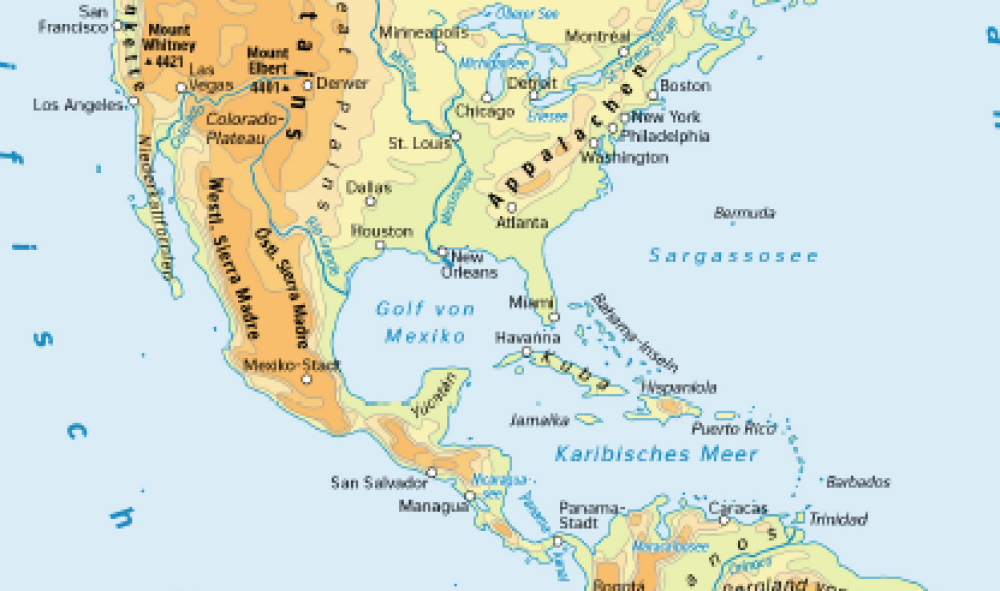 Amerika – Topographie