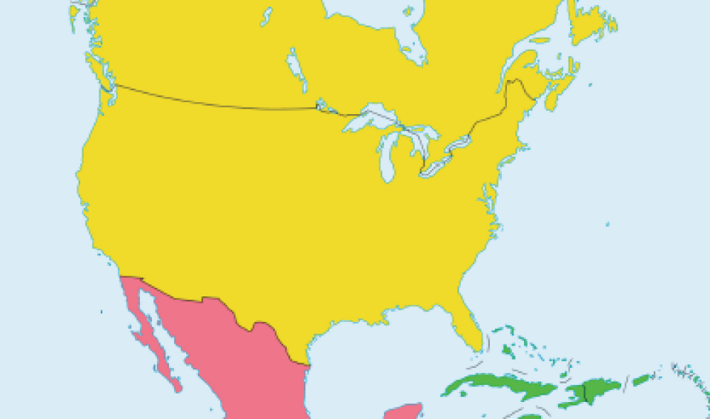 Gliederung Nord- und Mittelamerikas