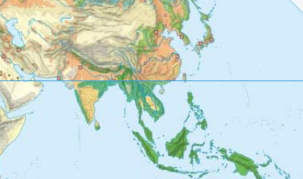 Vegetationszonen und Landnutzung der Kontinente