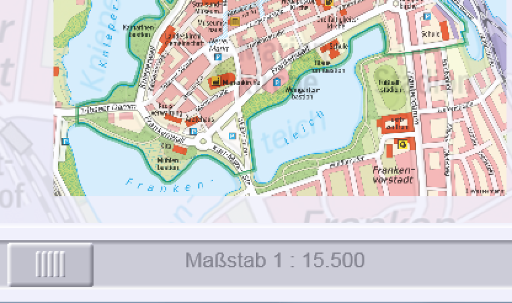 Stralsund in verschiedenen Maßstäben