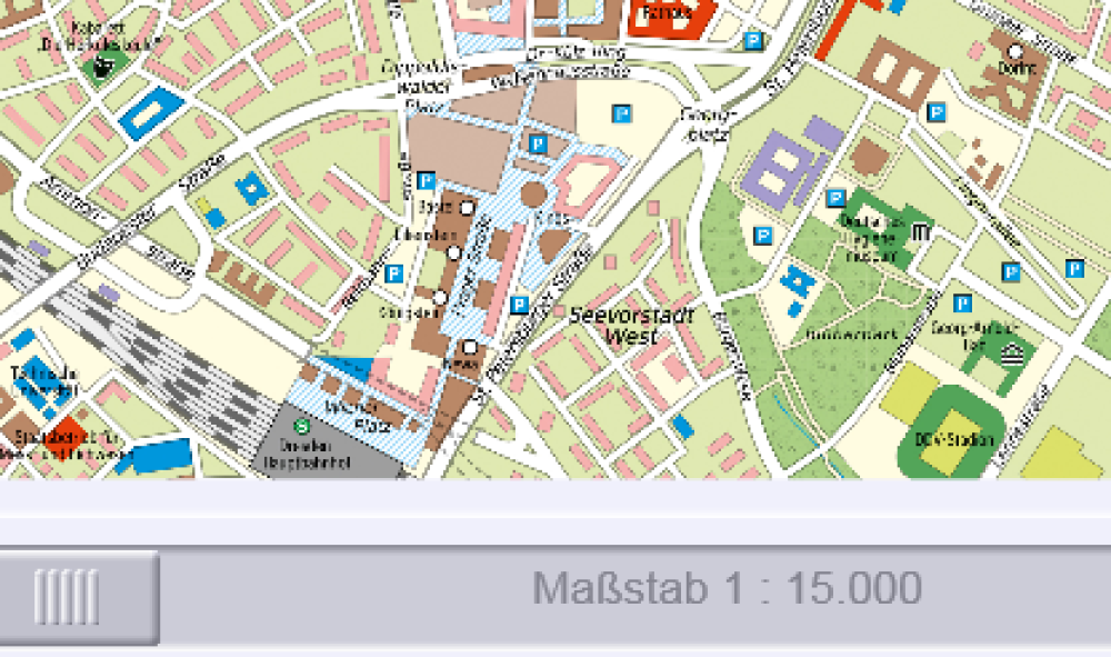 Dresden in verschiedenen Maßstäben