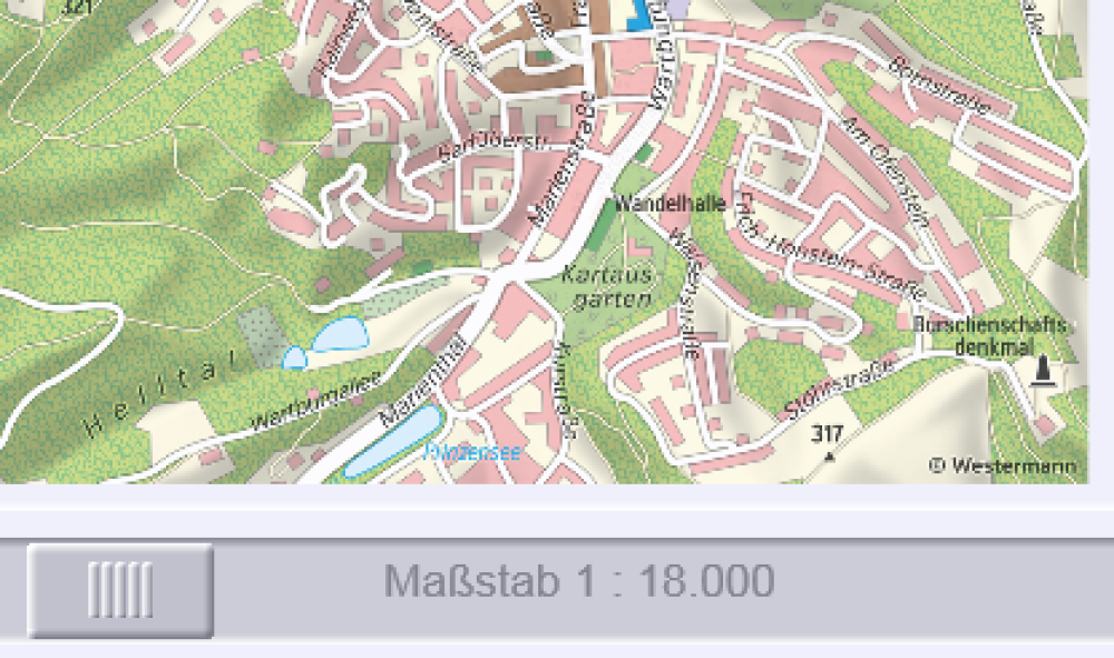 Eisenach in verschiedenen Maßstäben