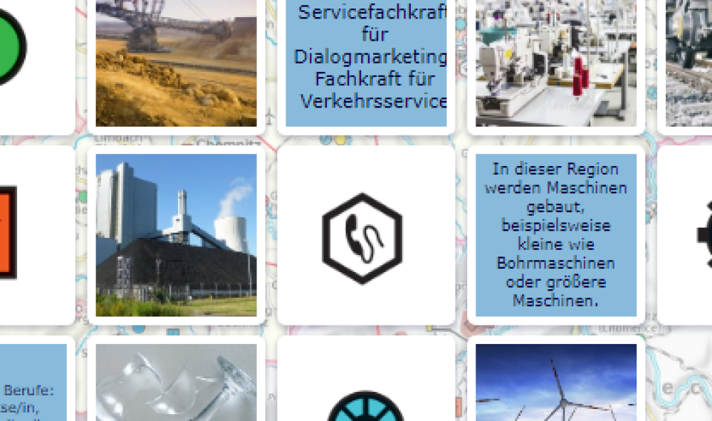 Signaturen der Wirtschaftskarte Sachsens