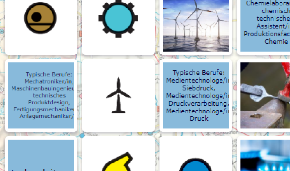 Signaturen der Wirtschaftskarte Sachsen-Anhalts