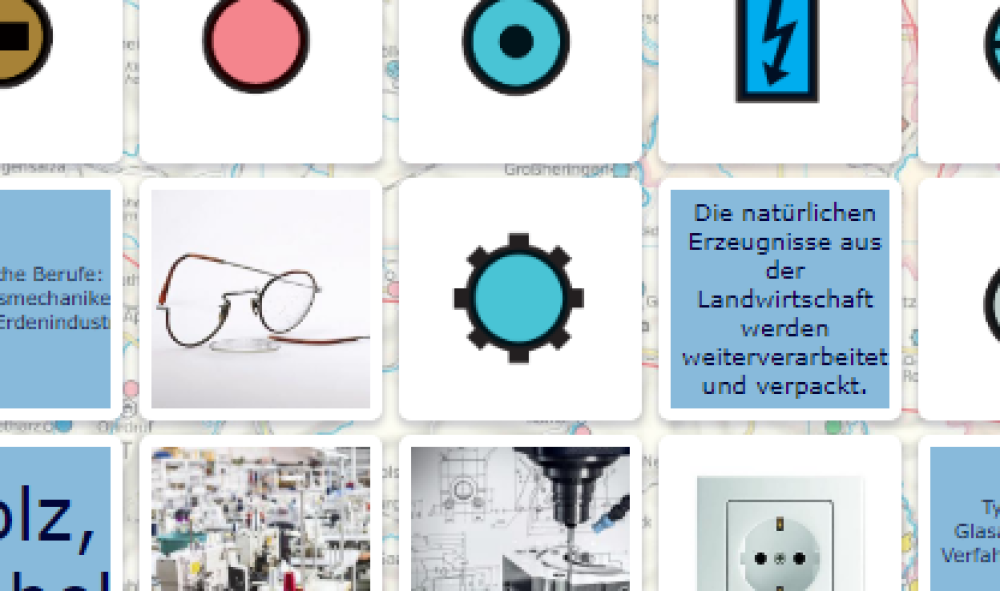 Signaturen der Wirtschaftskarte Thüringens