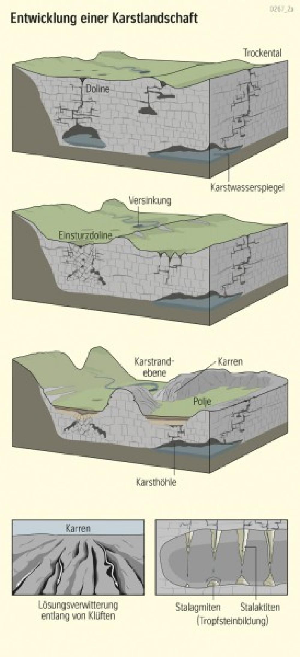 Entwicklung einer Karstlandschaft