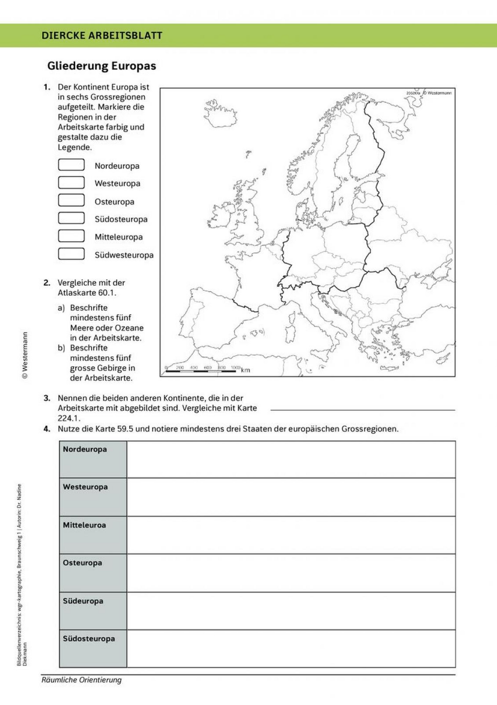 Gliederung Europas