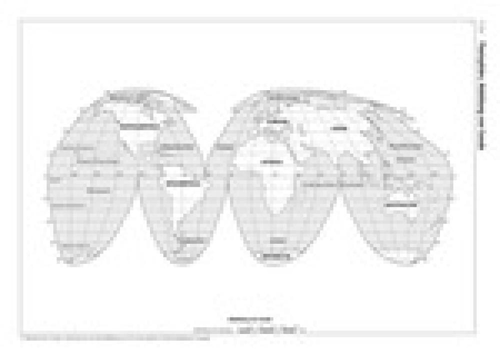 Erde (Planisphäre) - Abbildung von Goode