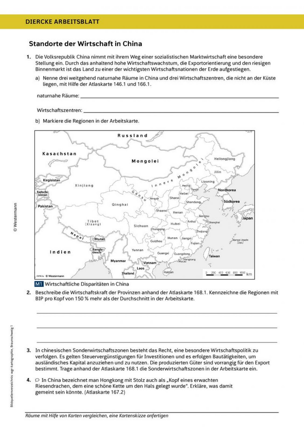 Standorte der Wirtschaft in China