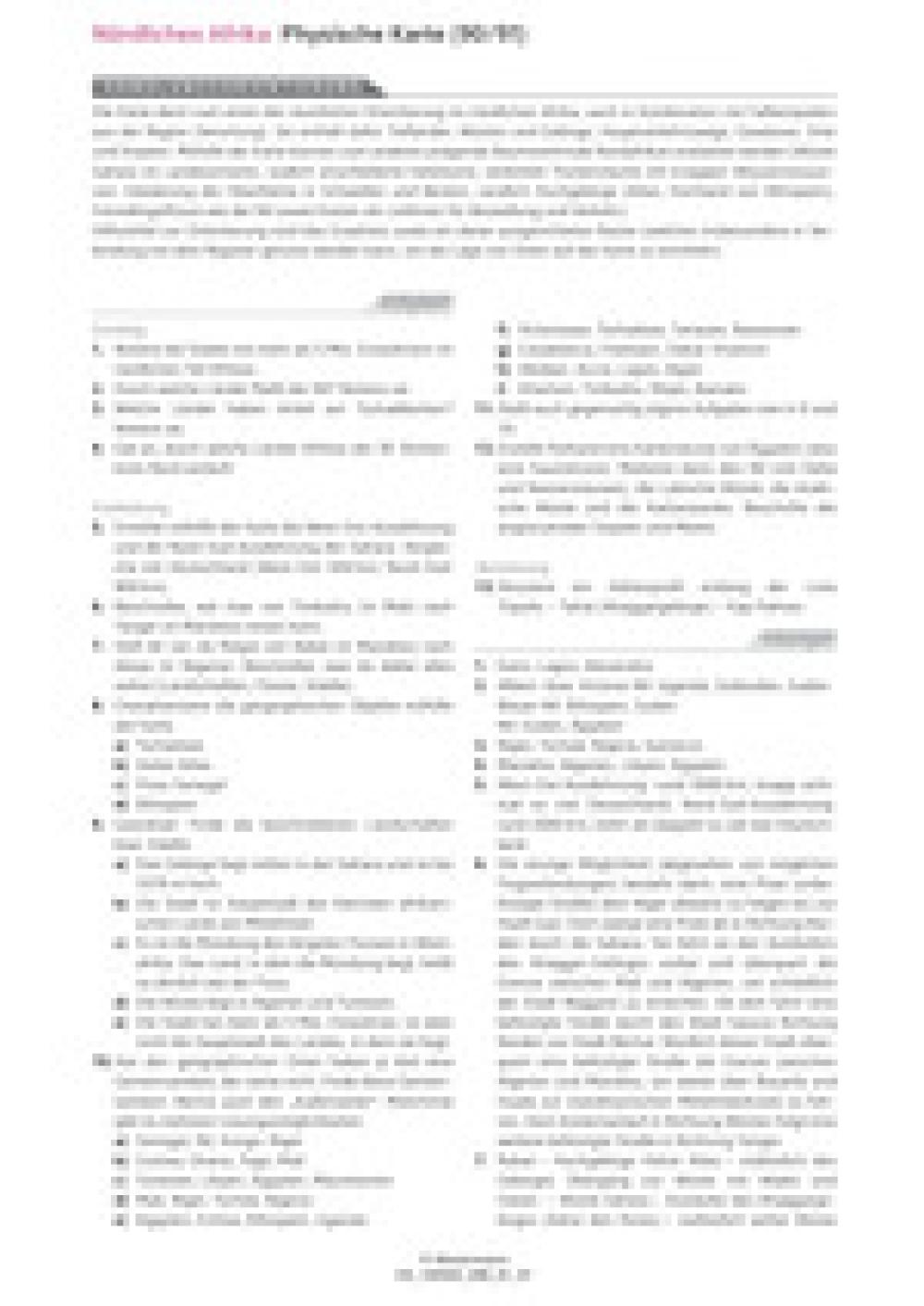 Nördliches Afrika - Physische Karte